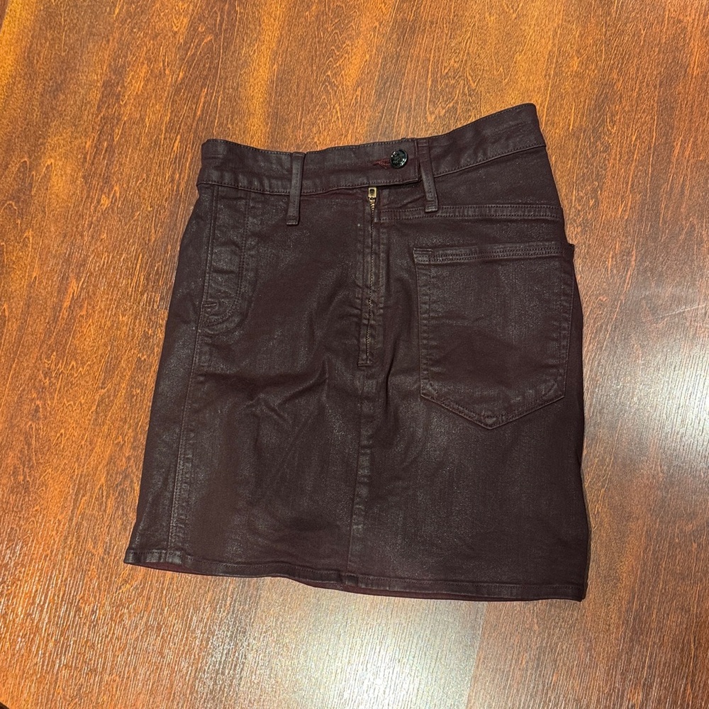 Good American Burgundy Mini Skirt
